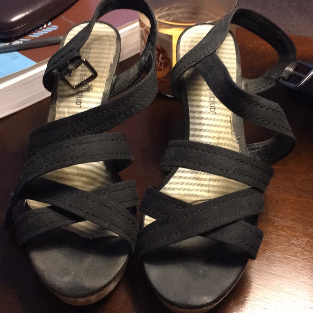 Canvas wedge sandals